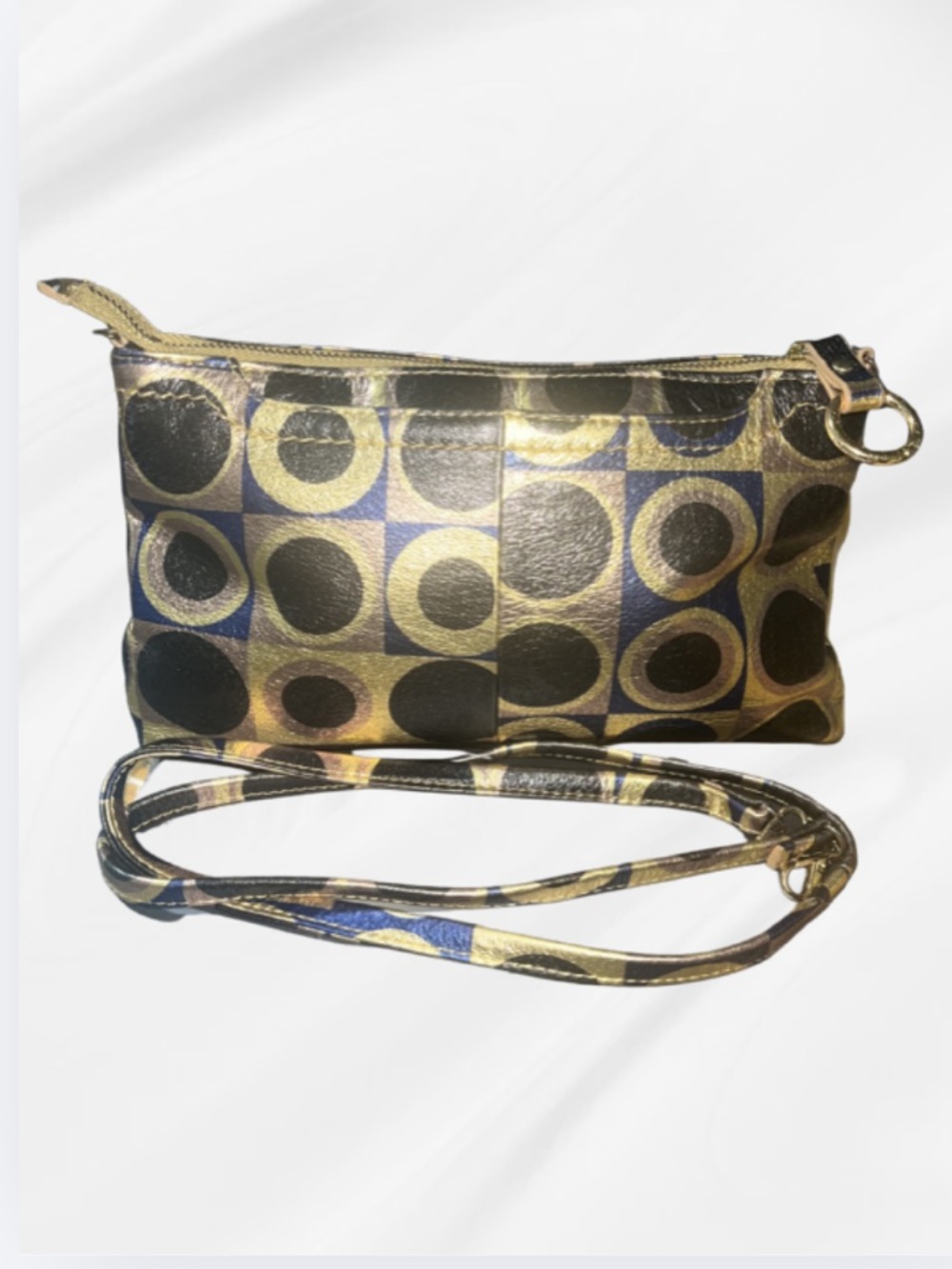 Stunning Metallic Geometric Leather Bag by Hobo
